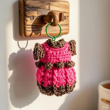 Crochet Mini Dress Keychain Pattern | PDF Photo & Video Tutorial | Easy Bag Charm
