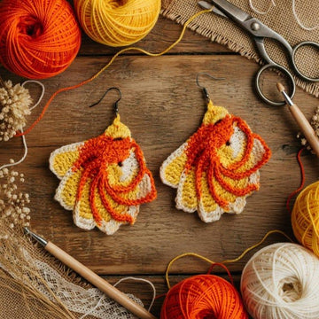 Crochet Oyster Earrings Pattern | PDF Photo & Video Tutorial | Easy Crochet Jewelry