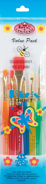 Royal Brush Big Kid's Choice Deluxe Beginner Brush Set - 6/Pkg