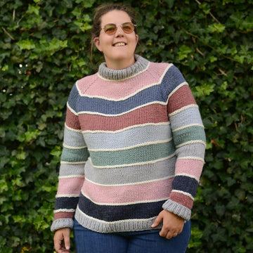 Color Divide  Knit Sweater