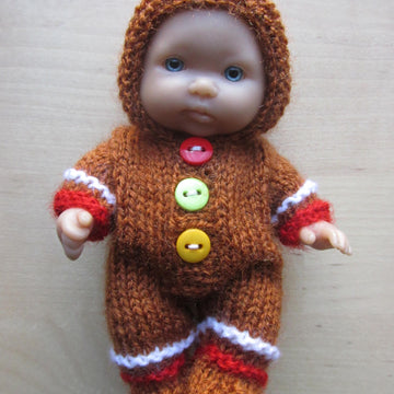 Offer! 5" Berenguer Doll Gingerbread Man & Reindeer Outfit