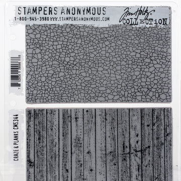 Stampers Anonymous Tim Holtz Cling Stamps 7"X8.5" - Craze & Planks