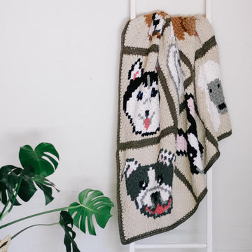 C2C Bulldog / Pitbull Dog Blanket Square