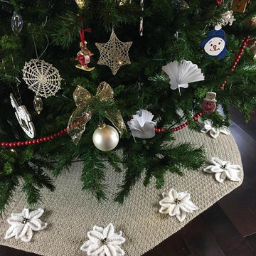Poinsettia Christmas Tree Skirt