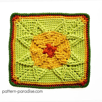 Autumn Sun Afghan Square