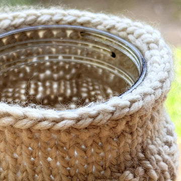 Basket Weave Mason Jar Cozy