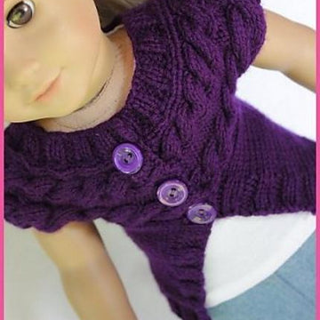 Cable Shrug for 18 inch Dolls