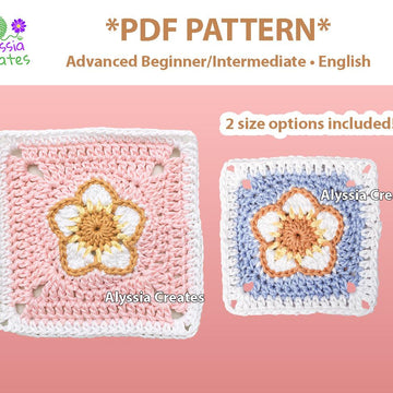 Strawberry Flower Granny Square