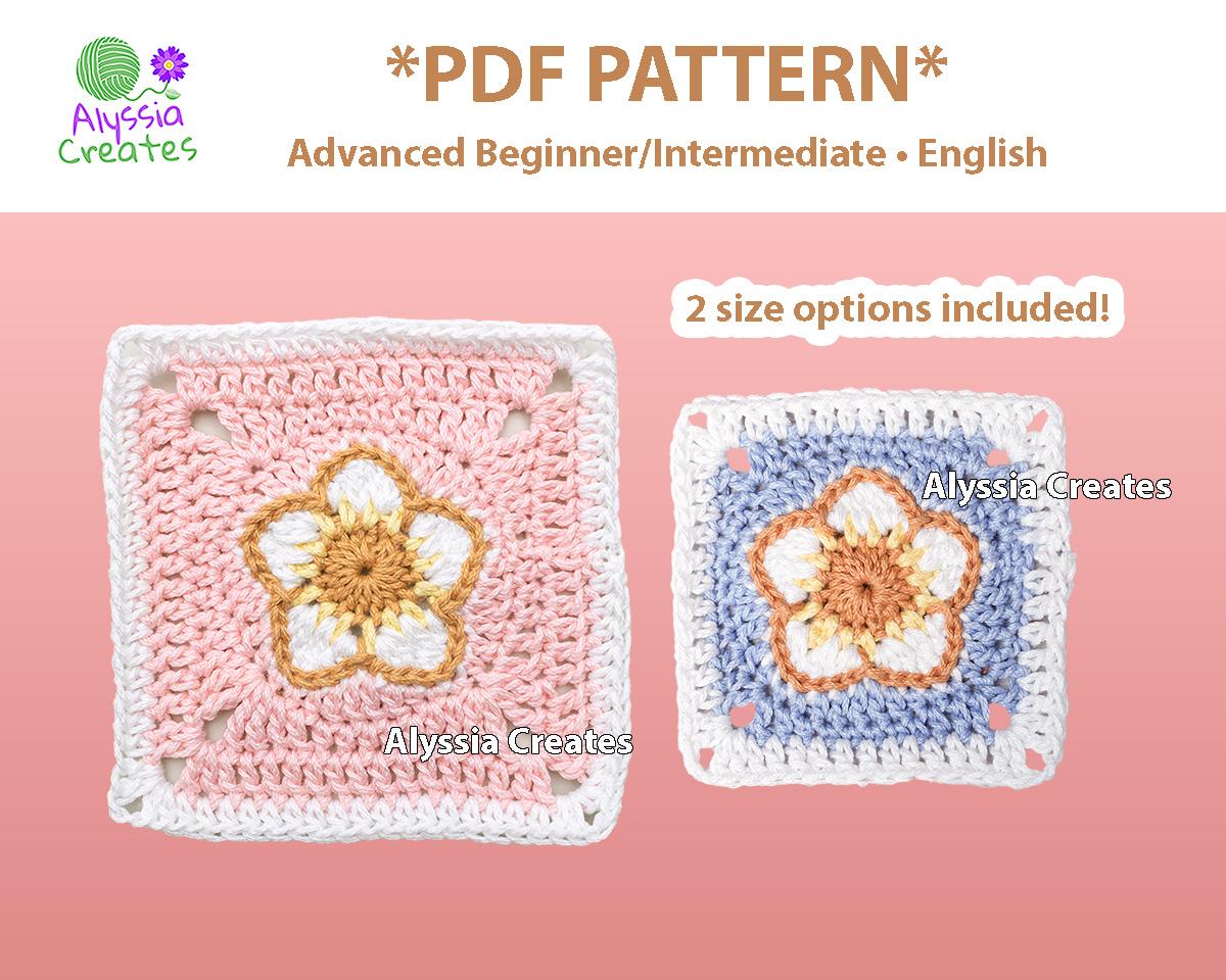 Strawberry Flower Granny Square