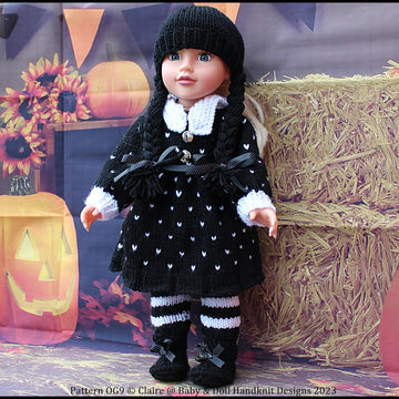 Wednesday Outfit for 18 inch fashion dolls