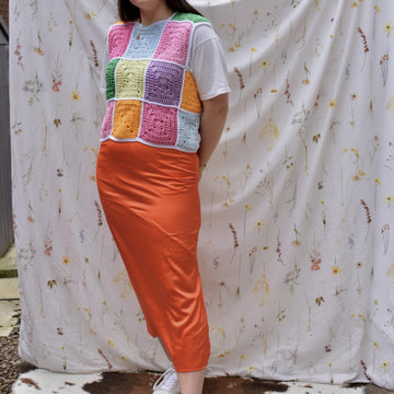 Solid granny squares dress/vest pattern