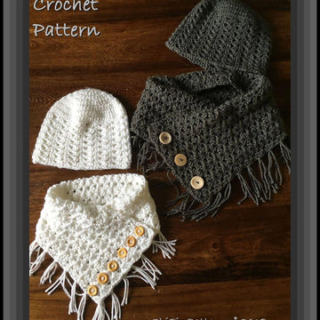 Crochet pattern childs adults  hat & neck warmer UK & USA Terms #401