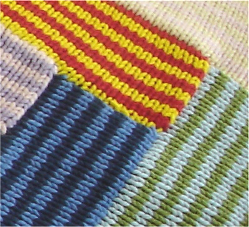 Striped Log Cabin Baby Blanket