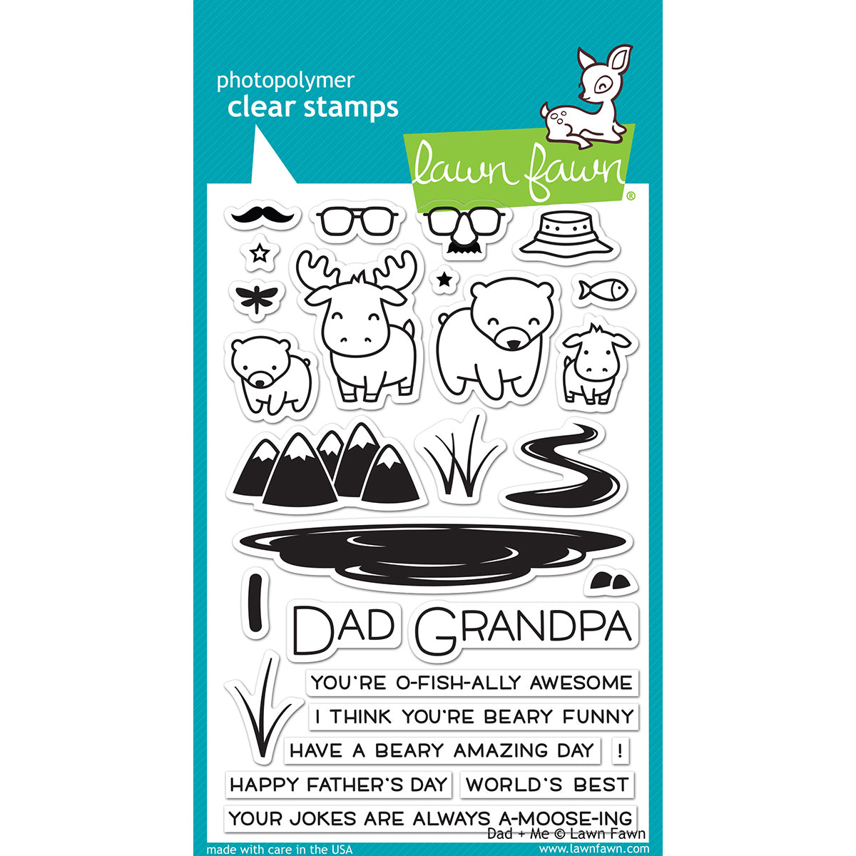 Lawn Fawn Clear Stamps 4"X6" - Dad & Me