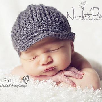Ribbed Newsboy Visor Hat Crochet Pattern 108