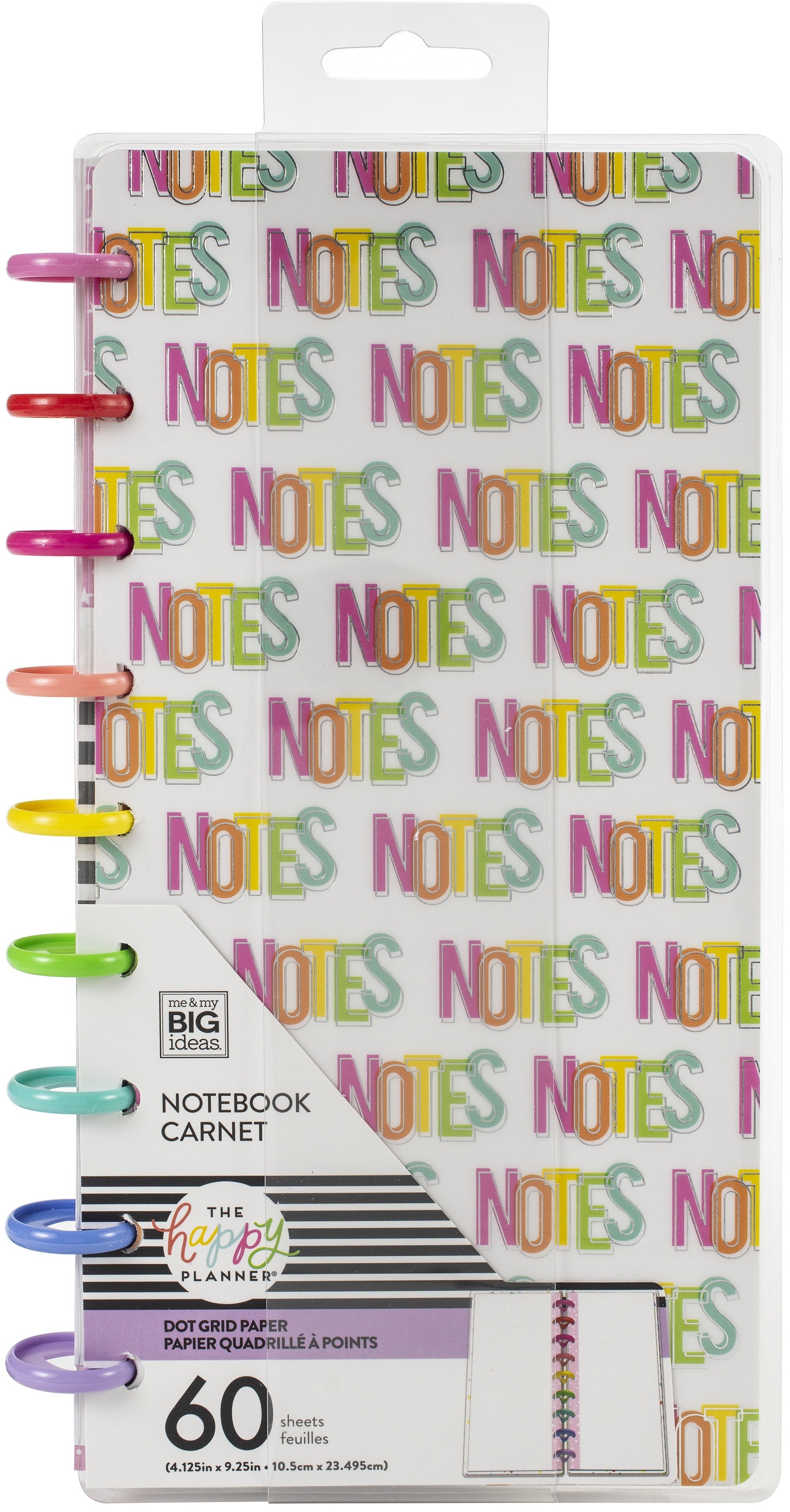 Happy Planner Half Sheet Notebook 8"X5.62" 60/Pkg - Notes