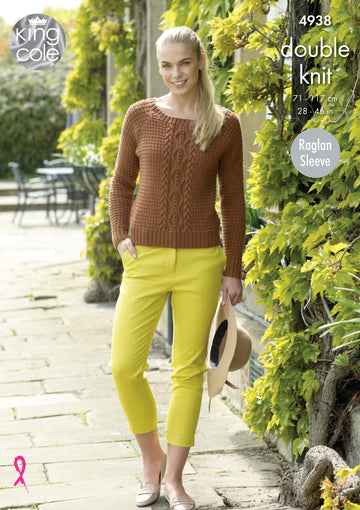 Sweater & Cardigan in King Cole Luxury Merino DK - 4938 - Leaflet