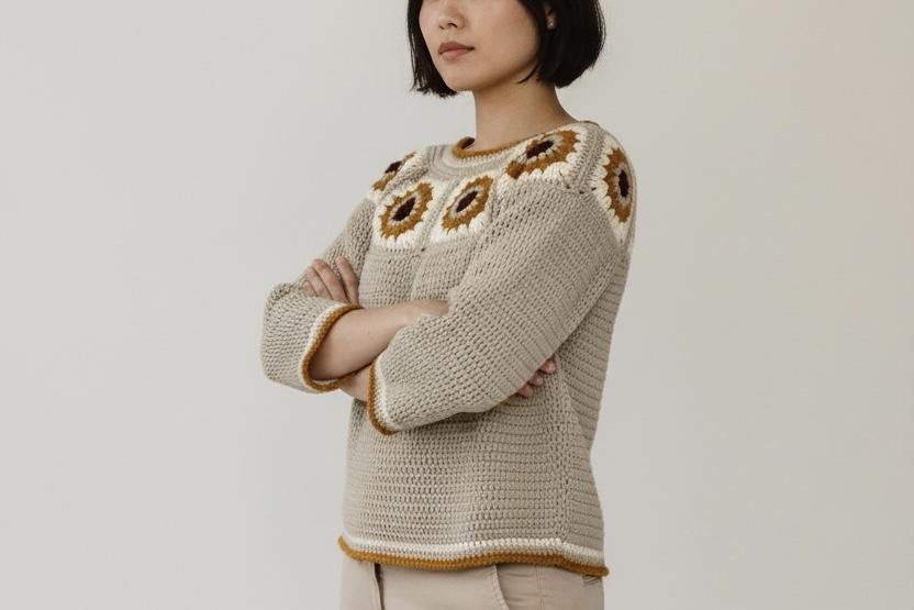 Sunflower Granny Sweater