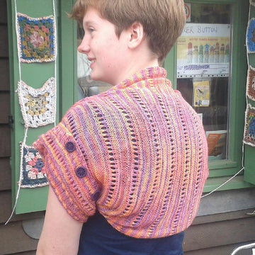 Cuff's Shrug in Lace with Dorset buttons
