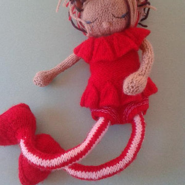 Knitted Doll Dress or Tunic - in Red Heart Lisa