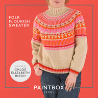 Folk Flourish Sweater - Free Knitting Pattern for Women in Paintbox Yarns Simply Chunky
