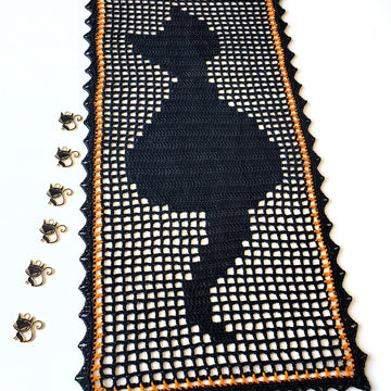 Black Cat Table Runner