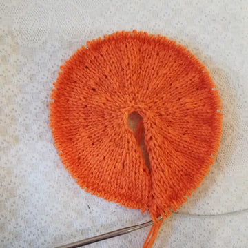 Knitting Pattern Cute Pumpkin Striped Scarf 7.87" for Thanksgiving Gift