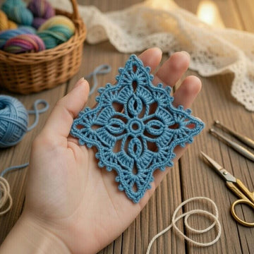 Crochet Square Motif Pattern – Granny Square PDF + Video Tutorial
