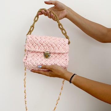 Herringbone Knit Clutch