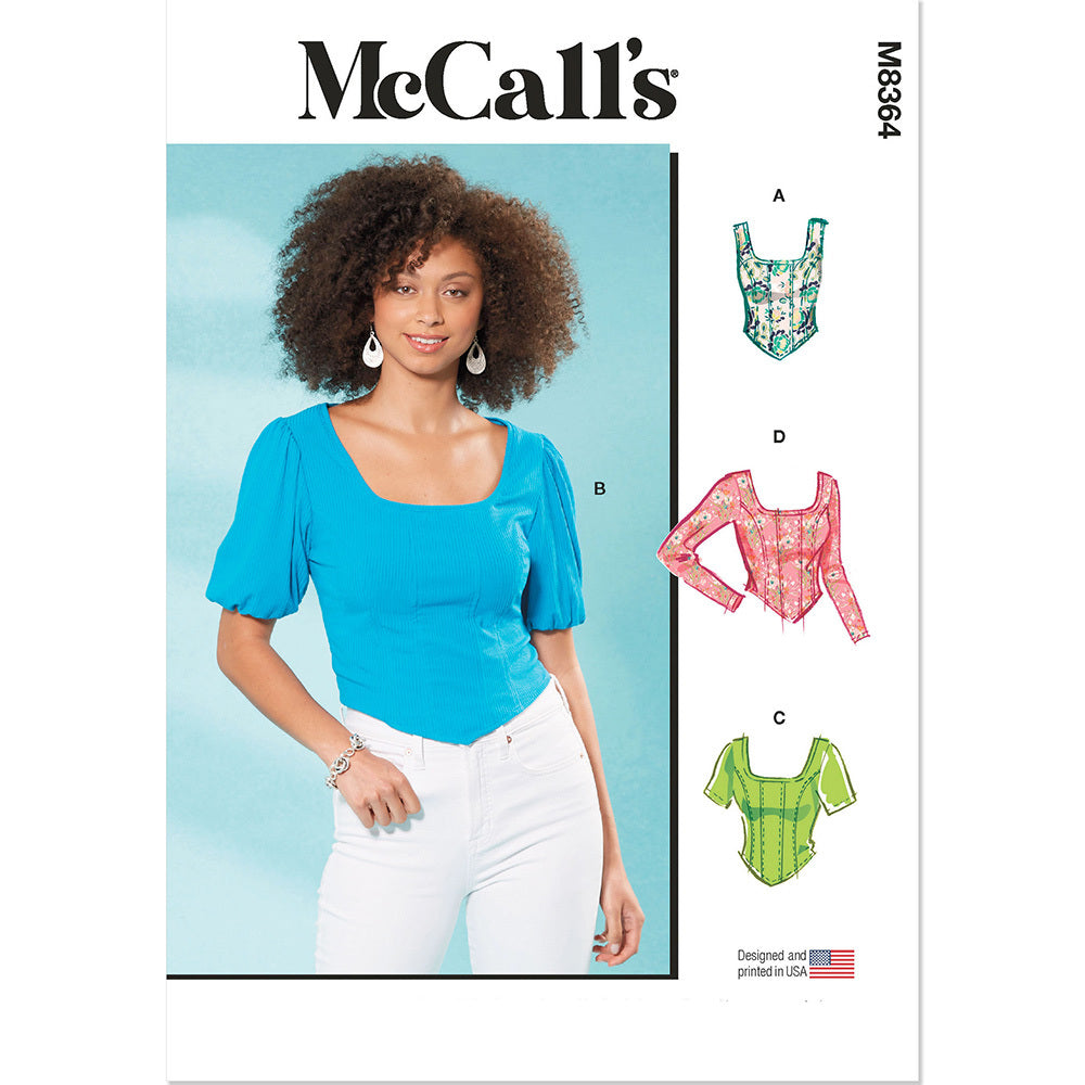 McCall's Misses' Knit Corset Tops M8364 - Sewing Pattern