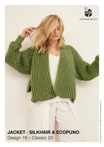 Jacket in Lana Grossa Silkhair & Ecopuno Design 16 – Classici 20 - Downloadable PDF