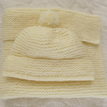Easy Knit Baby Car Seat Blanket & Hat