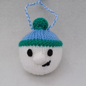 PDF Christmas Bauble DK Knitting Pattern EASY Hanging Ornament Decoration 4designs Charity knit Christmas Eve Box Robin Elf Reindeer festive