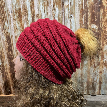 River Oaks Beanie -- a loom knit pattern