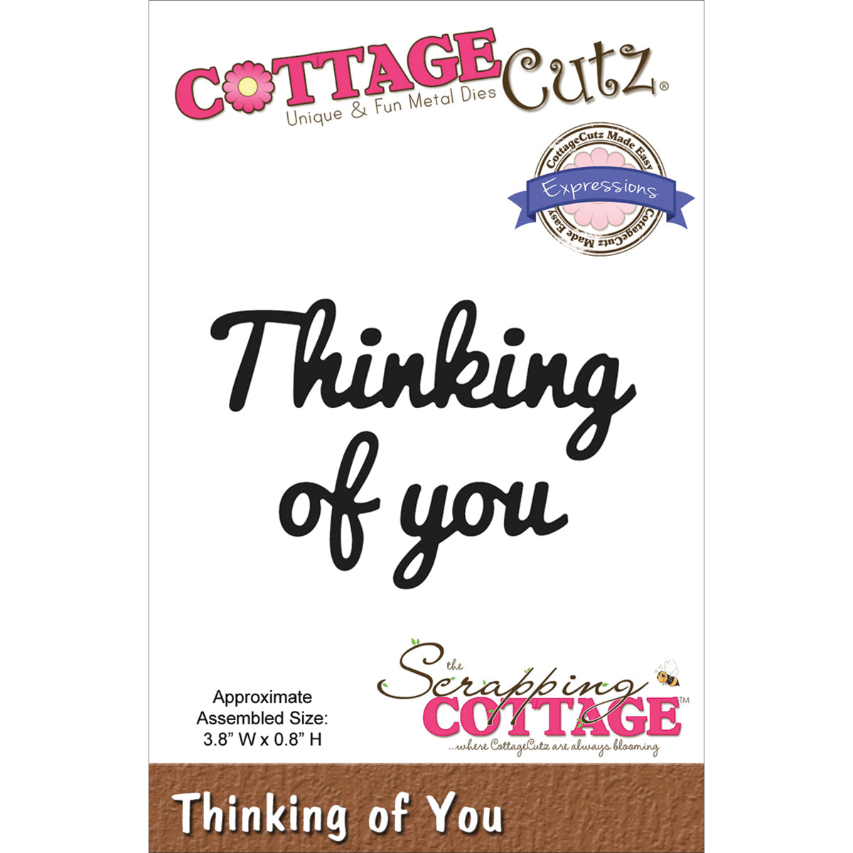 CottageCutz Expressions Die - Thinking Of You 3.8"X.8"