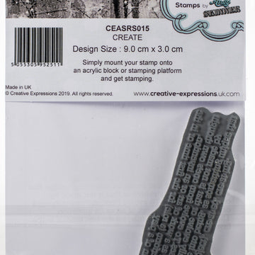 Creative Expressions Rubber Stamp By Andy Skinner - Create