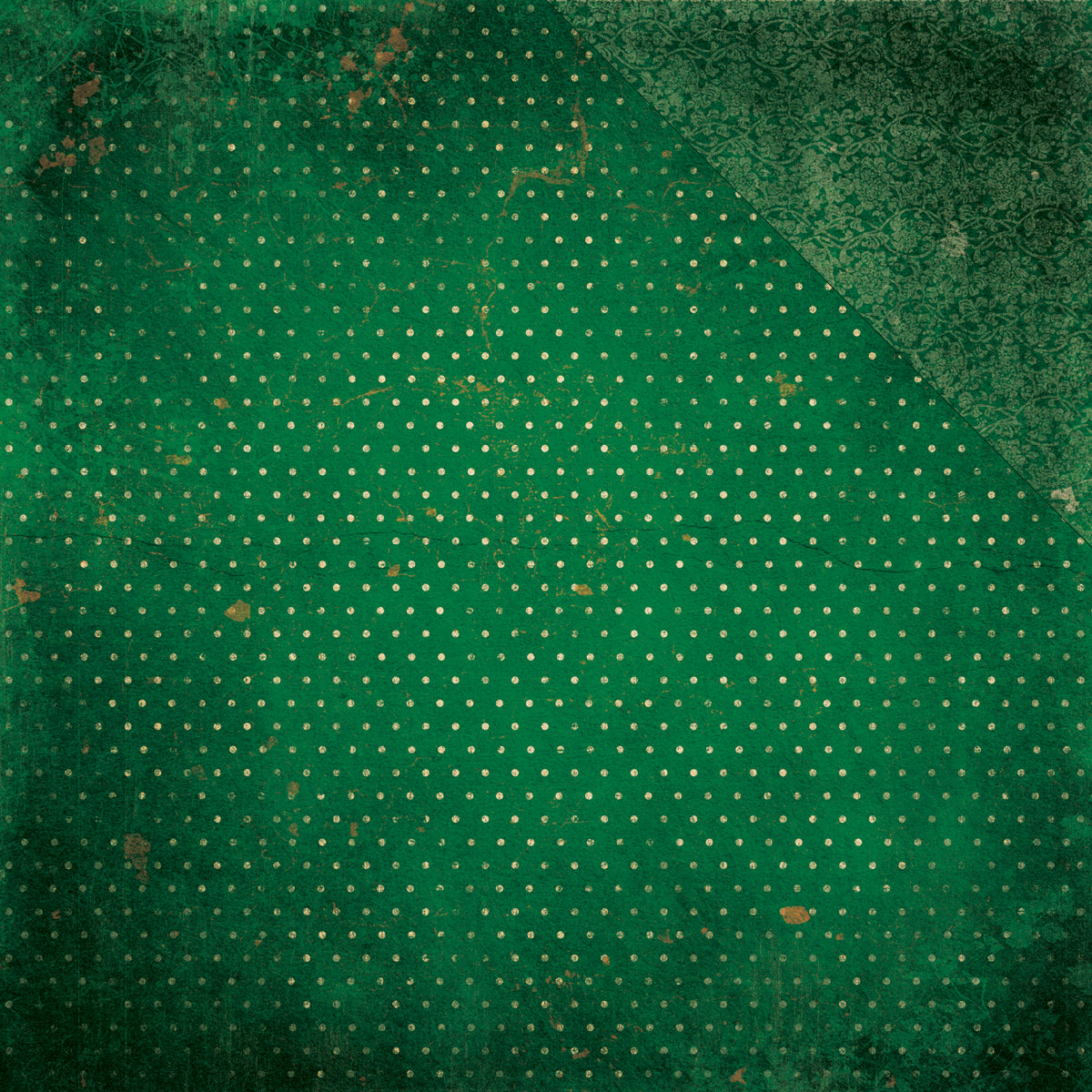 American Crafts BoBunny Double Dot Vintage Double-Sided Cardstock 12"X12" 25/Pkg - Evergreen