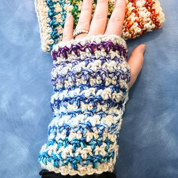 Frost Blossom Wrist Warmers