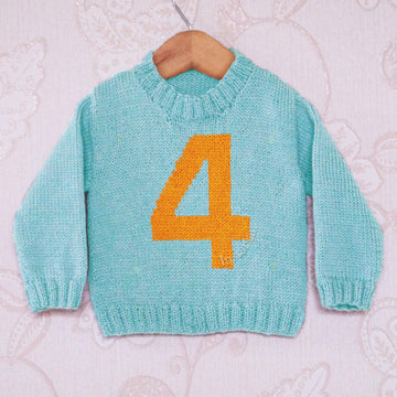 Intarsia - Number 4 Chart - Childrens Sweater