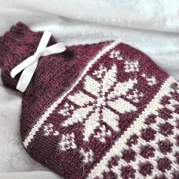 Fair Isle hot water bottle cozy