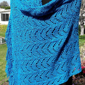 EZ Wavy Zig Zag Garter Stitch Lace Shawl