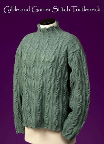Cable and Garter Stitch Turtleneck #116