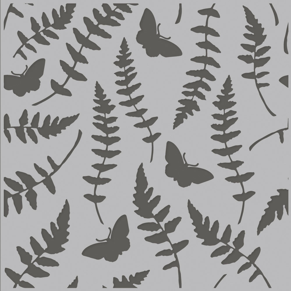 Simple Stories Simple Vintage Great Escape Stencil 6"X6" - Butterfly Fern