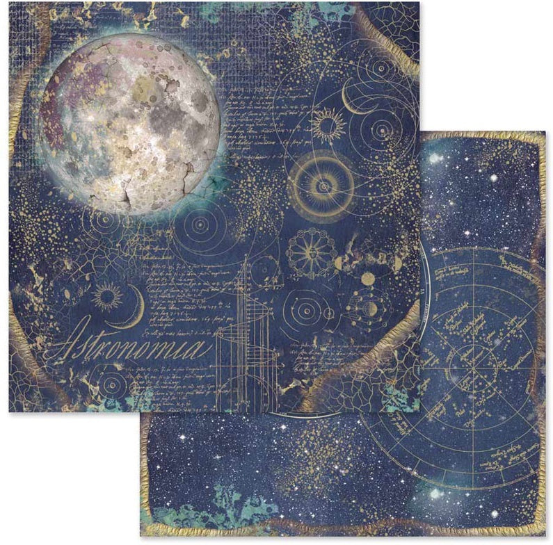 Stamperia Intl Stamperia Double-Sided Paper Pad 8"X8" 10/Pkg - Cosmos, 10 Designs/1 Each