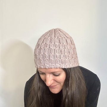 Machine Knit Winter Windows Beanie Hat