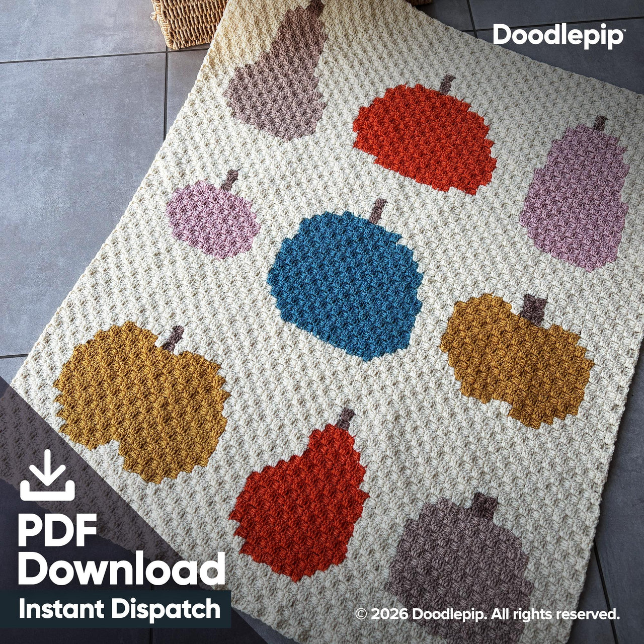 Pumpkin C2C Blanket