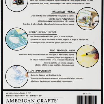 American Crafts Vicki Boutin Mixed Media Foundations Paper 6"X8" 12/Pkg - Smooth White, 140lb