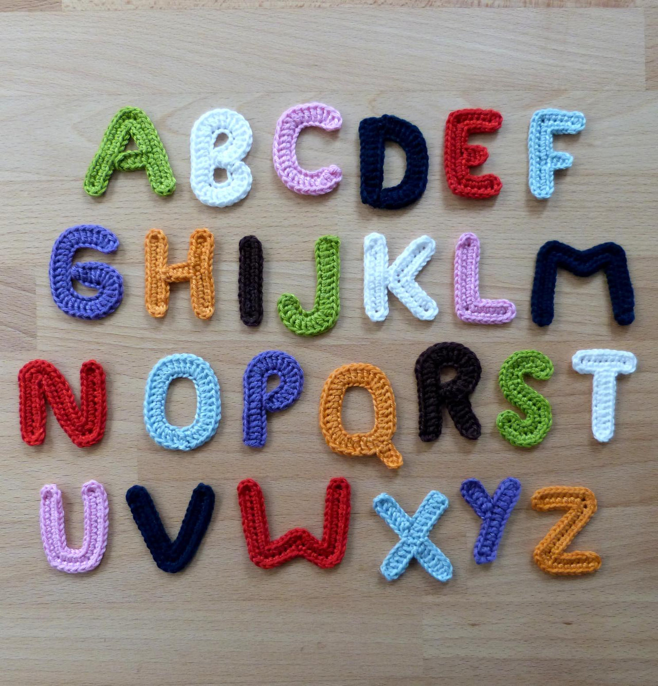 Alphabetic characters, letters A to Z