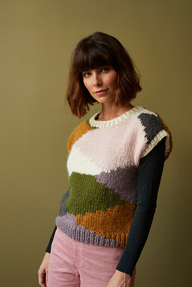 Alda - Tank Top Knitting Pattern For Women in Debbie Bliss Merion by Debbie Bliss