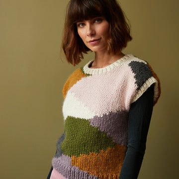 Alda - Tank Top Knitting Pattern For Women in Debbie Bliss Merion by Debbie Bliss